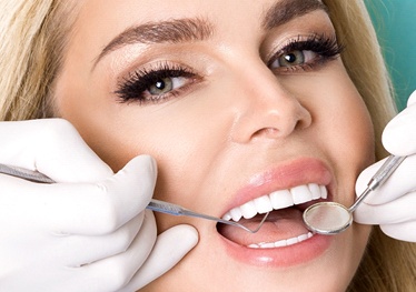 woman in dental chair