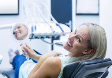 woman in dental chair