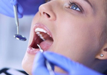 young woman at her dental checkup