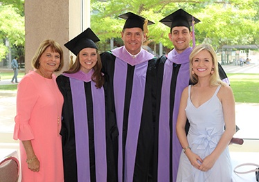 Dr. Baginski and family at graduation