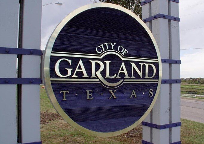 City of Garland Texas sign