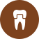 Animated tooth with dental crown icon highlighted