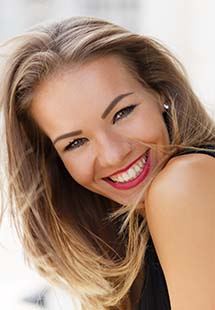 Woman with beautiful teeth smiling