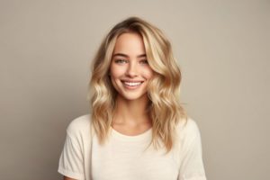 Portrait of smiling woman with beautiful white teeth